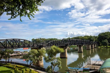 Kanchanaburi Tayland - Ekim 2020 Kwai Kanchanaburi Tayland Köprüsü 