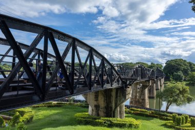 Kanchanaburi Tayland - Ekim 2020 Kwai Kanchanaburi Tayland Köprüsü 