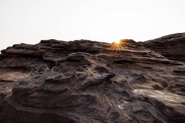 Starlight Sun Mountain Rock White Background Isolate — Stock Photo, Image