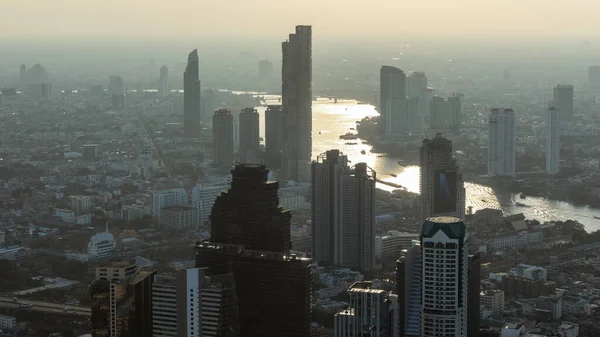 Bangkok Thailand December 2018 Dust Air Pollution Large Cities View — Stock Photo, Image