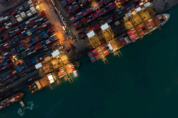 Nave Container Import Export Business Logistic Servizio Trasporto Internazionale Business — Foto Stock