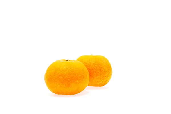 Złote Owoce Pomarańczowe Białym Tle Witamin — Zdjęcie stockowe