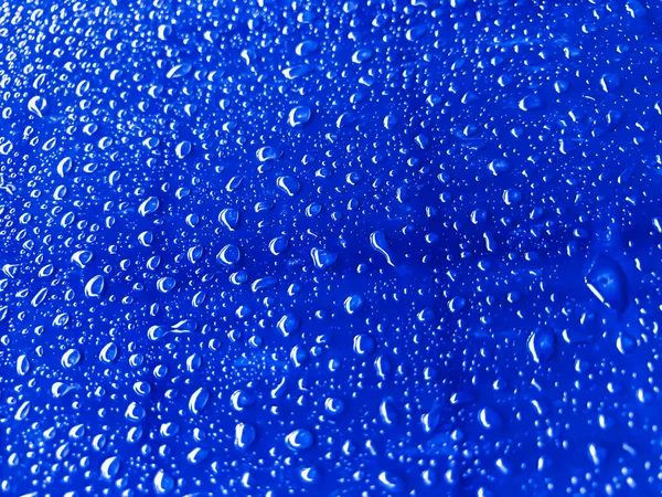 Sfondo Astratto Gocce Acqua Blu Pieno Colore Effetti Bianco Equilibrio — Foto Stock