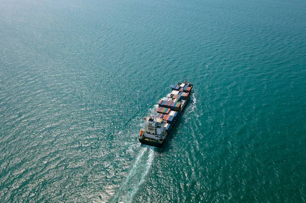 Konteynırlar Ithalat Ihracat Kargo Lojistik Taşımacılığı Uluslararası Dünya Çapında Deniz — Stok fotoğraf