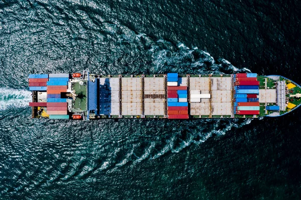 Serviços Negócios Indústria Transporte Carga Contêineres Transporte Importação Exportação Oceanos — Fotografia de Stock