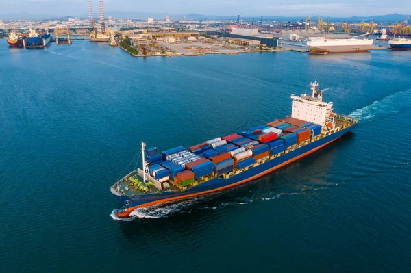 Container Cargo Logistics Shipping Import Export Industry Business Service Transportation — Foto de Stock