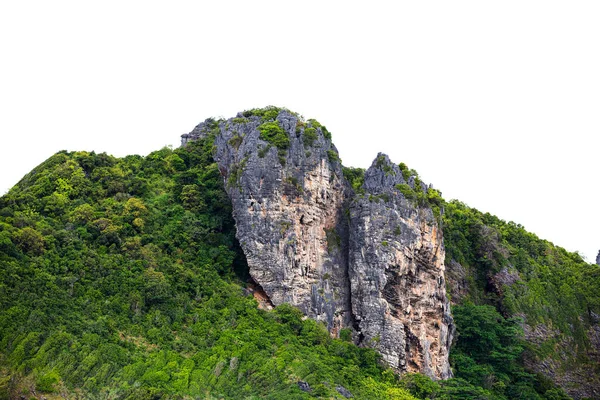 Isolado Montanha Verde Penhasco Rocha Tailândia — Fotografia de Stock