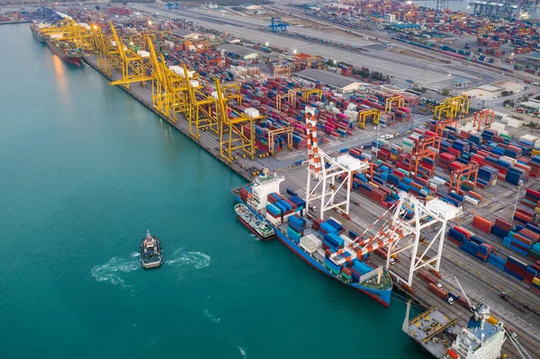 Servizio Business Industria Spedizione Container Logistica Trasporto Mare Porto Spedizione — Foto Stock
