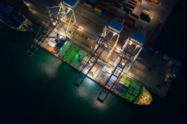 Container Dock Terminal Shipping Container Loading Unloading Import Export International — ストック写真