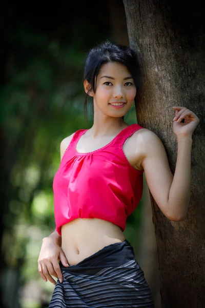 Thai Models Ancient Costumes Post Sexy Soft Focus Blur Background — ストック写真