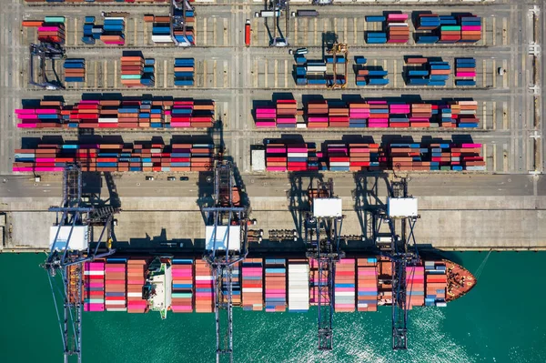 Servizio Business Industria Spedizione Container Logistica Trasporto Mare Porto Spedizione — Foto Stock