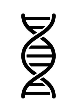 DNA sarmal ikonu. Vektör sembolü DNA. Resimler beyaz arkaplanda izole edildi