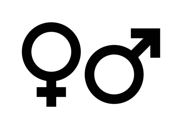 Gender Symbol Vektorsymbol Vektor Illustration Isoliert Auf Weißem Hintergrund — Stockvektor