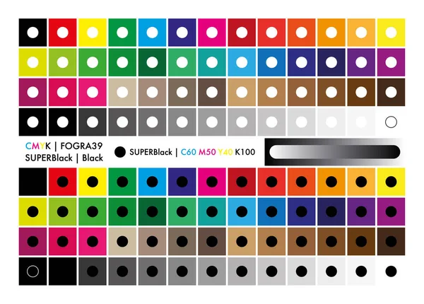 Cmyk Calibration Element Collection Color Calibration Print Calibration Typography Element — Stock Vector