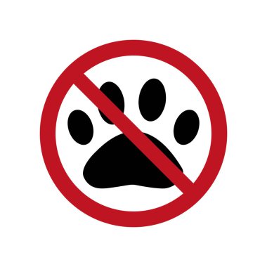 İçki yasağı işareti, dur evcil hayvanı. Evcil hayvan av köpeği. Çizgi çizgisi düz vektör..