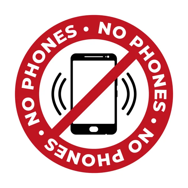 Waarschuwingsbord Geen Telefoon Geen Telefoontjes Borden Vector Illustratie Teken Telefoon — Stockvector