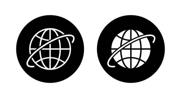 Internet globe vector icon. Web symbol. Isolated on white background.