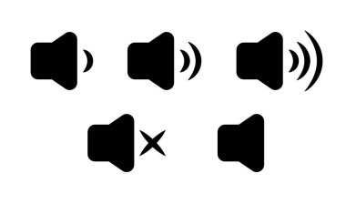 Ses simgeleri ayarlandı, ses düzeyi işareti.