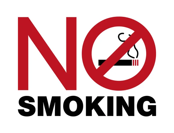 Geen Rooksignaal Geïsoleerd Witte Achtergrond Stop Met Roken Verboden Pictogram — Stockvector