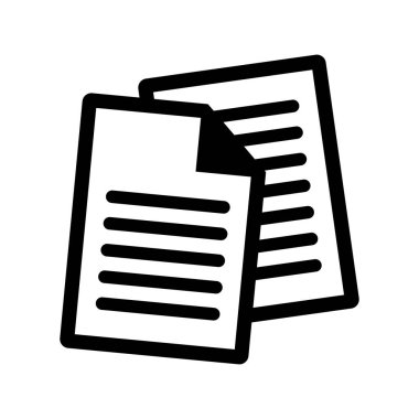 Belge simgesi. Taslak vektör simgesi. Kağıt simgesi.