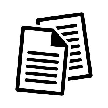 Belge simgesi. Taslak vektör simgesi. Kağıt simgesi.