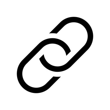 Siyah bağ simgesi. Web tasarımı. Vektör işareti. UI vektör ögeleri. 