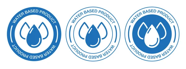 Pieczęć Produktu Bazie Wody Ikona Produktu Bazie Wody Zestaw Wektorowy — Wektor stockowy