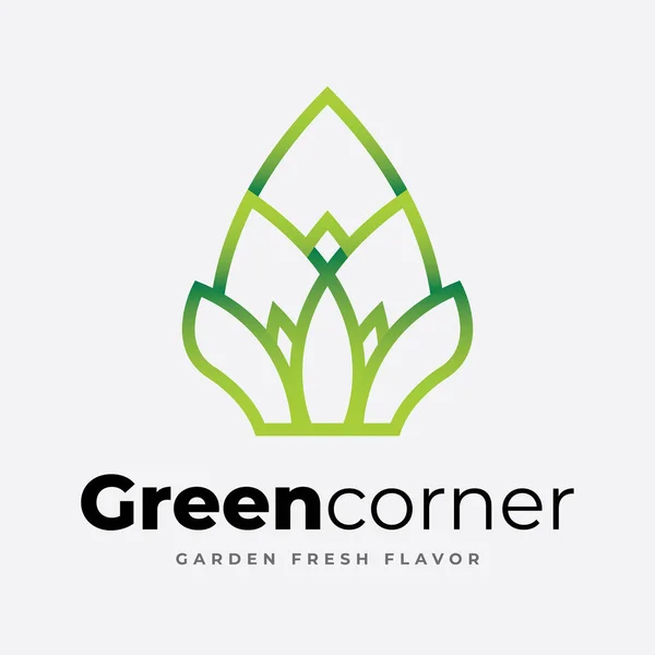 Green Corner Logo Ist Ein Einzigartiges Logo Perfekt Für Eine — Stockvektor
