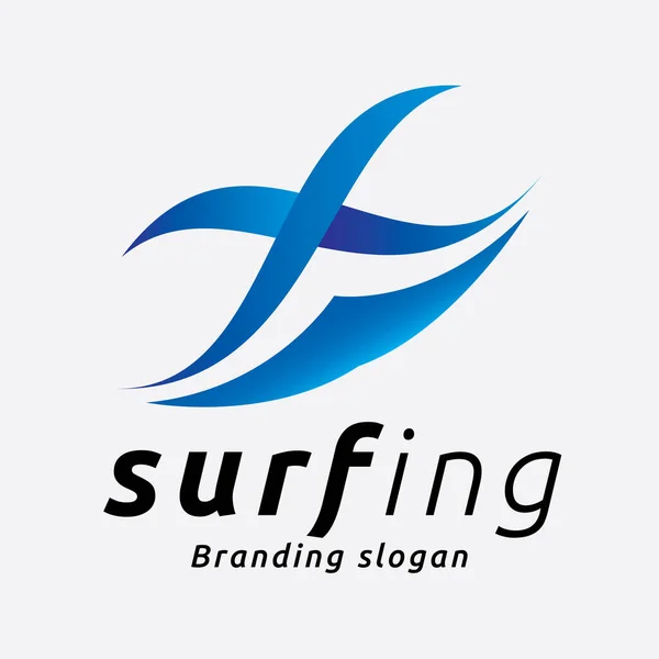 Este Logo Representa Una Experiencia Surf Velero Como Símbolo Libertad — Vector de stock