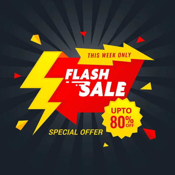 Modèle Bannière Flash Sale Vecteur Spe — Image vectorielle