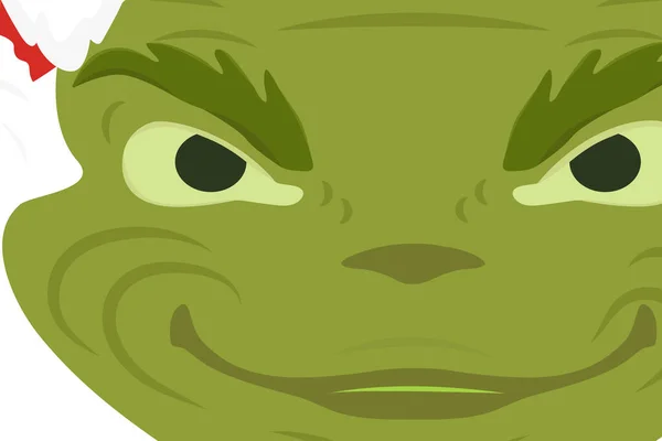 Tarjeta Creativa Año Nuevo Con Personajes Año Nuevo Grinch Fondo — Vector de stock