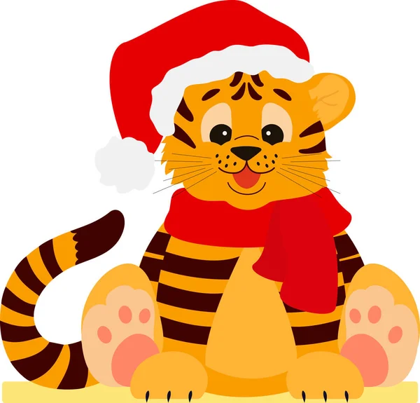 Kaplan, yeni yıl kaplanı, yeni yıl 2022, yeni yıl karakteri, kaplan yılı, çizgi film karakteri, pankart, kartpostal, yeni yıl tebriği, noel kartı, vektör