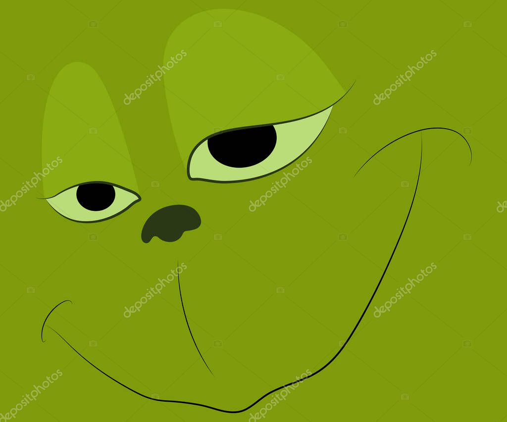 Sonrisa de Grinch, fondo, sonrisa de grinch, contornos de la cara de