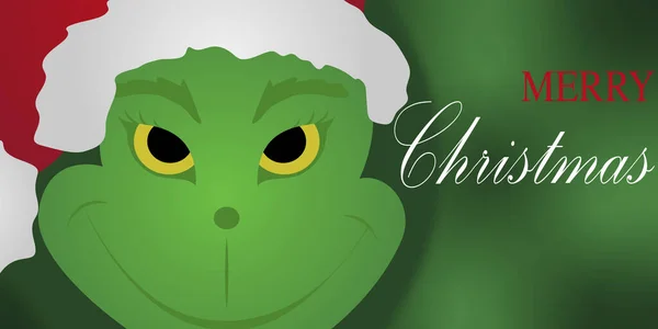 Grinch illüstrasyon, grinch özgeçmiş, yeni yıl illüstrasyonu, mutlu noeller tebrik kartı, kış tatili illüstrasyonu, grinch