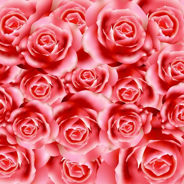 Imagen Rosas Fondo Con Hermosas Rosas Vectoriales Fondo Floral Diseño — Archivo Imágenes Vectoriales