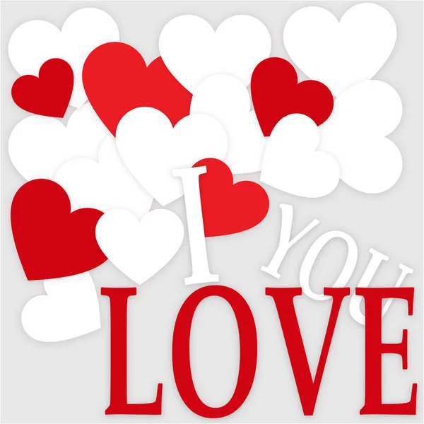 Tarjeta Confesión Amor San Valentín Banner Diseño Decorativo Del Día — Vector de stock