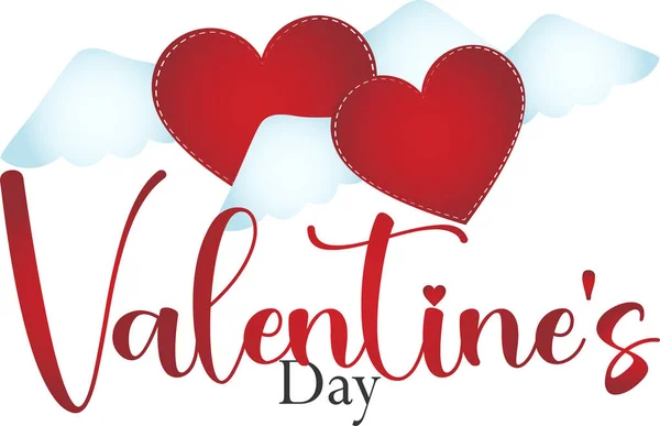 Открытки Валентинками Надписью День Святого Валентина Иллюстрация День Влюбленных — стоковый вектор