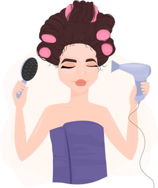 Kız başının çaresine bakar, duş aldıktan sonra saçlarını kurular, taraklar, havluyla gezen bir kız.