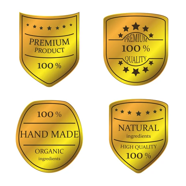 Vector set of design elements, logo templates, icons and badges for product promotion, as well as for use in packaging design and other marketing materials
