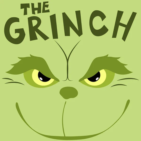 Grinch Sly Look Background New Year Illustration Vector — 图库矢量图片