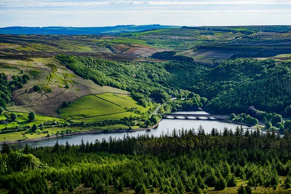 Luftaufnahme Einer Schönen Sommerlandschaft Den Bergen — Stockfoto