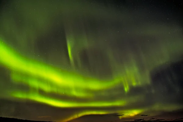Северное Сияние Ночном Небе Исландии — стоковое фото