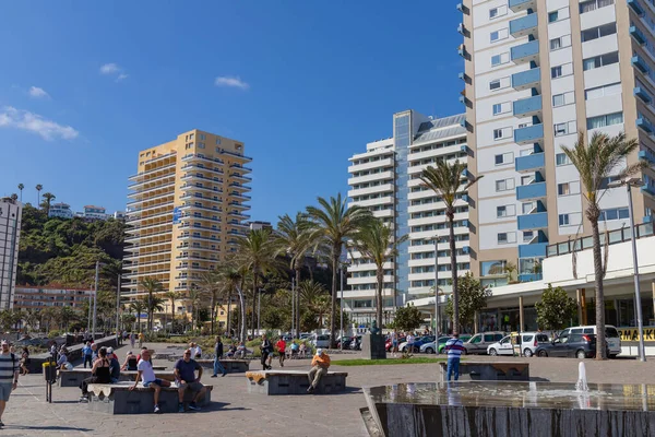 Puerto Cruz Tenerife Nisan 2022 Turistler Spanya Nın Kanarya Adaları — Stok fotoğraf
