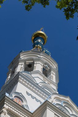 Karlovy Vary, Czech Republic - August 7, 2022, Orthodox Church of St. Peter and Paul, built 1893-1898, architect Gustav Wiedermann, open during visiting and opening hours.