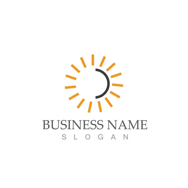 Güneş Vektörü illüstrasyon Simgesi Logo Şablonu tasarımı