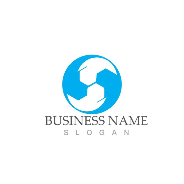 Empresa Negócios Carta Logotipo Design Vetor — Vetor de Stock
