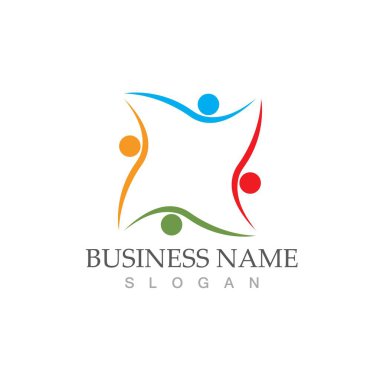 Topluluk, ağ ve sosyal simge tasarım şablonu