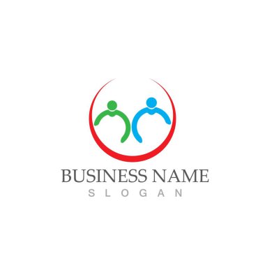 Topluluk, ağ ve sosyal simge tasarım şablonu