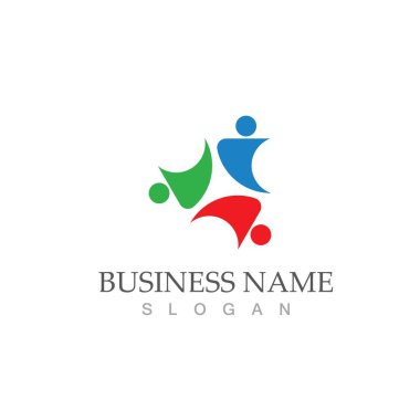 Topluluk, ağ ve sosyal simge tasarım şablonu