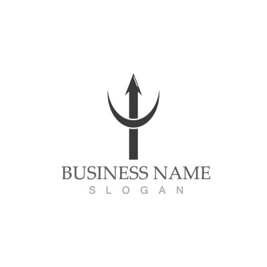 Trident Logo Şablonu vektör çizimi tasarımı